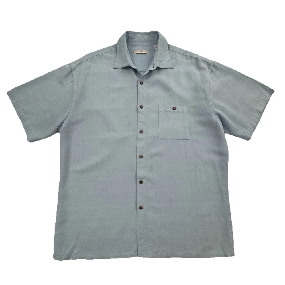 Campia Moda Short Sleeve Solid Casual Button-Down Shirts for Men XL